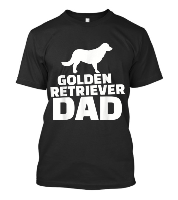 Golden Retriever Dad Silhouette Dog Lover Gift T-Shirt