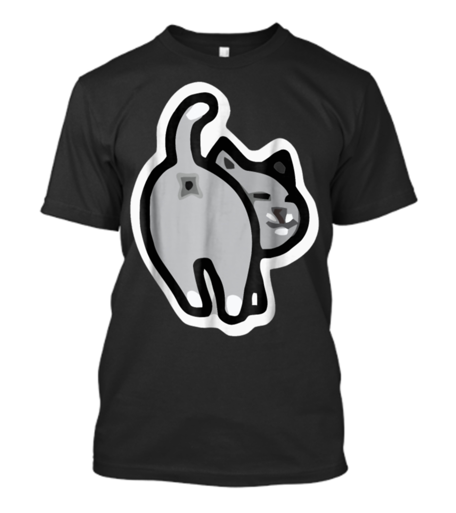 Bitmoji Cat Butt Cartoon Sticker T-Shirt