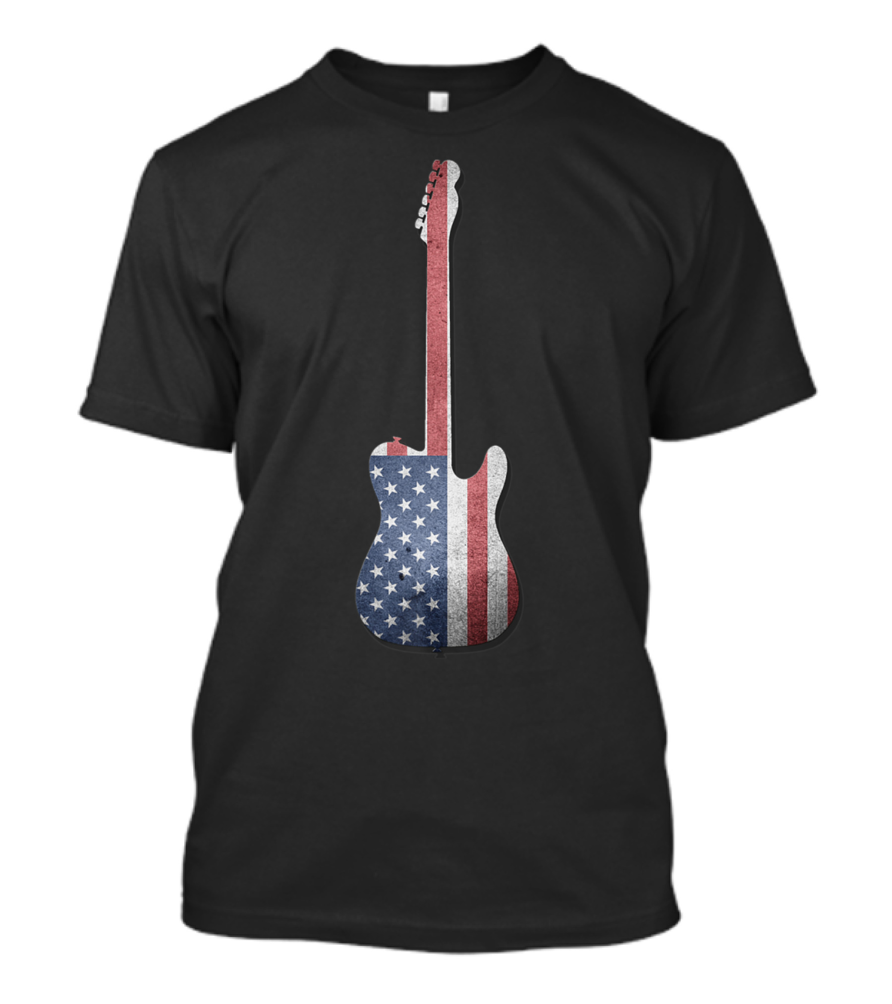 American Flag Classic Guitar Silhouette T-Shirt
