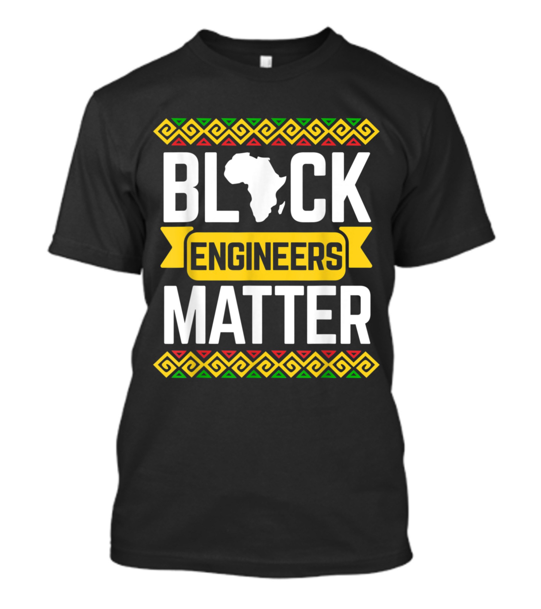 Black Engineers Matter African Pattern Black History Month T-Shirt
