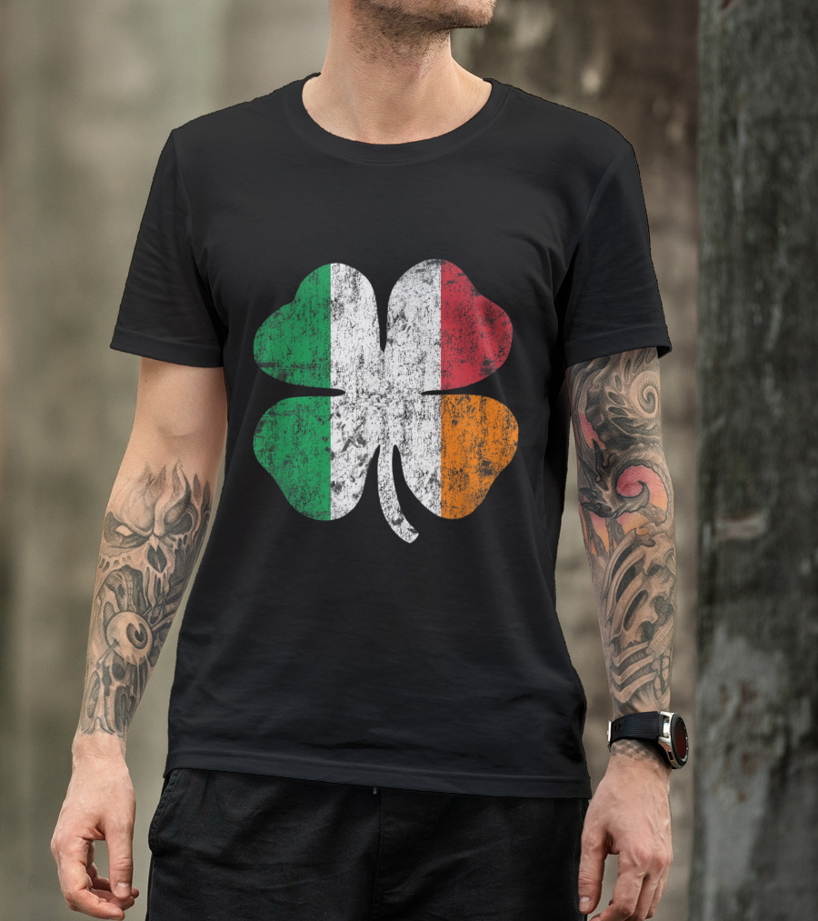 Irish Italian Flag Clover St Patrick Ireland Italy T-Shirt