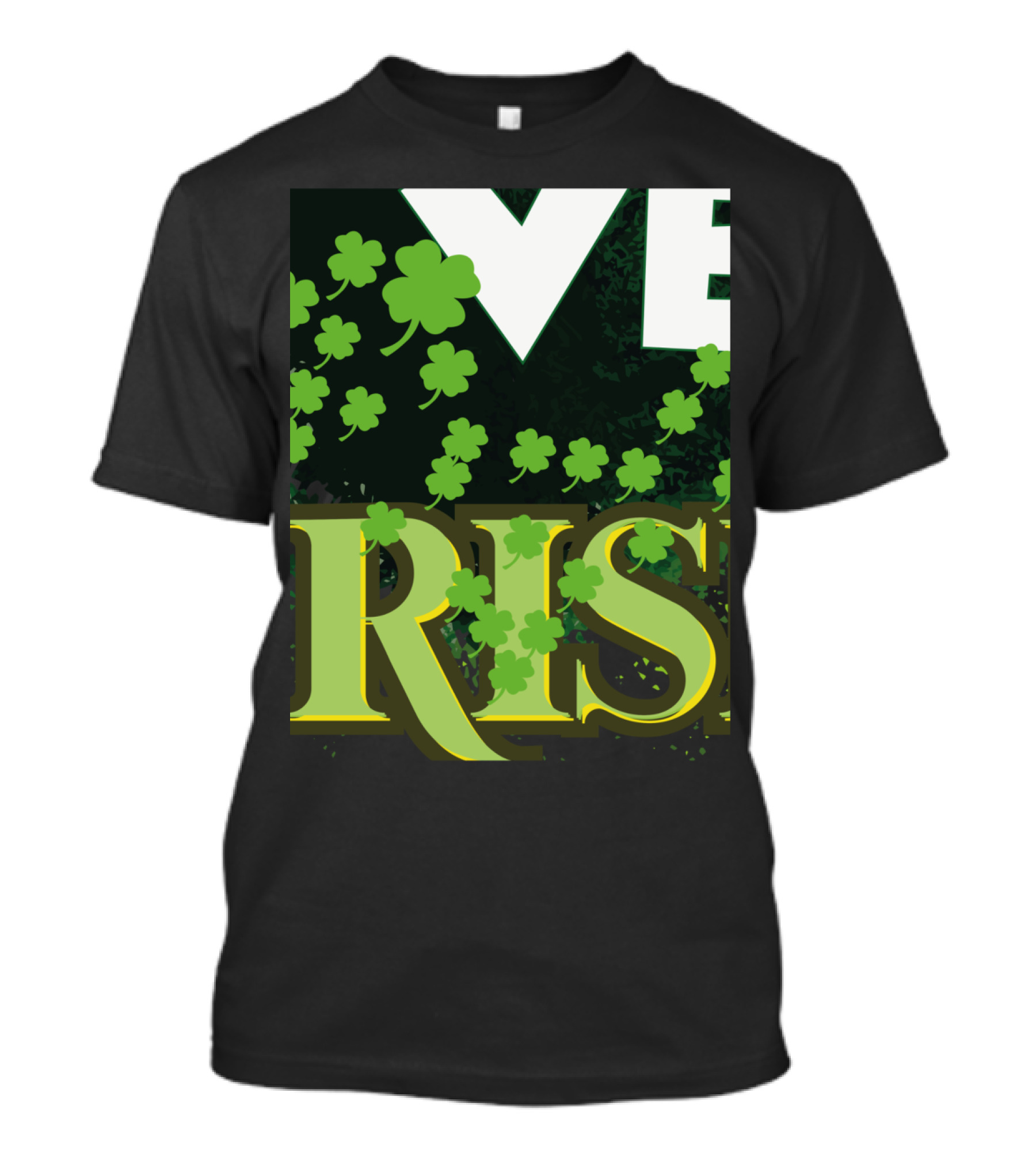 Love Irish Green Heart Shamrock T-Shirt