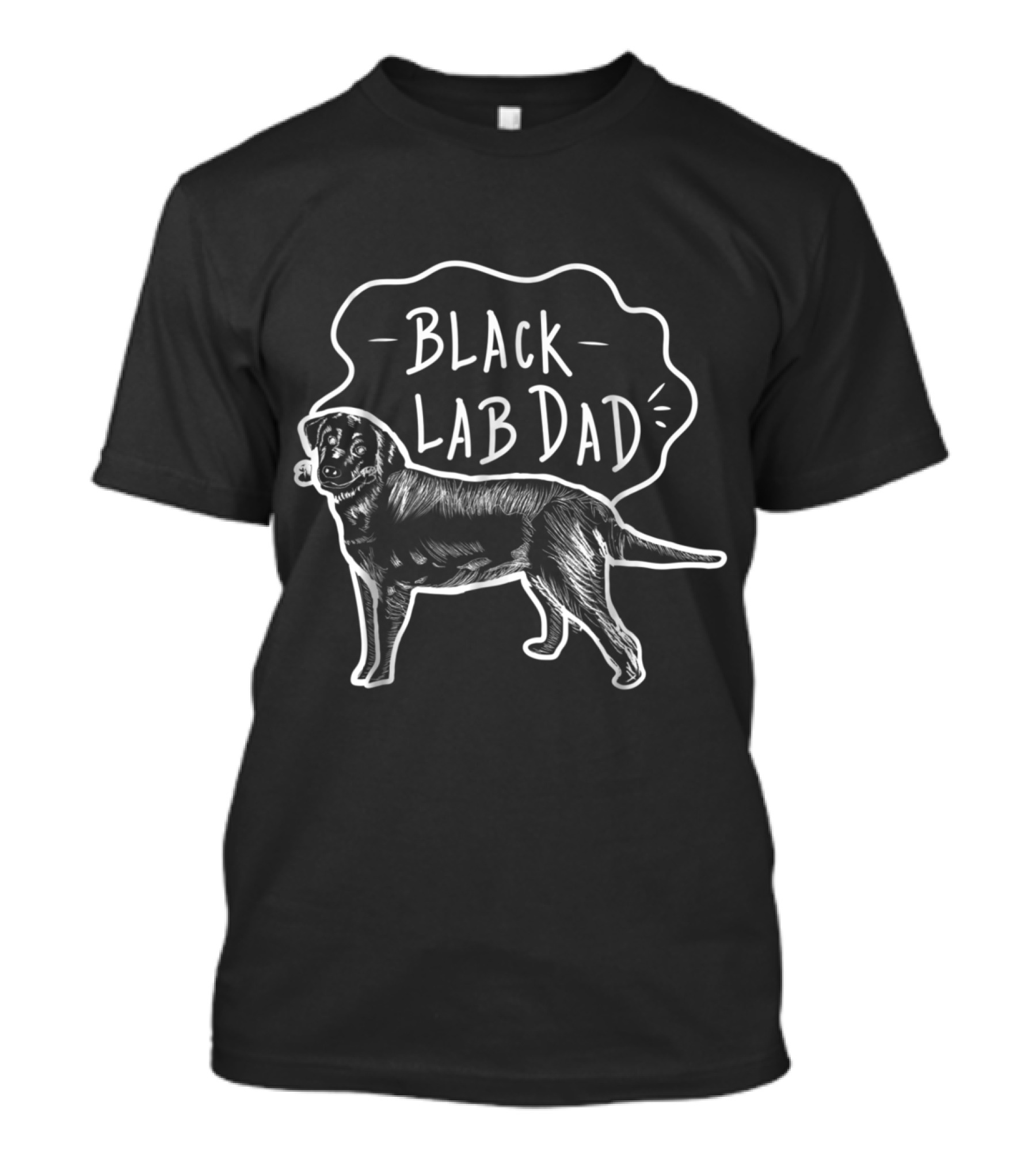 Black Lab Dad Labrador Dad Dog Fan Gift T-Shirt