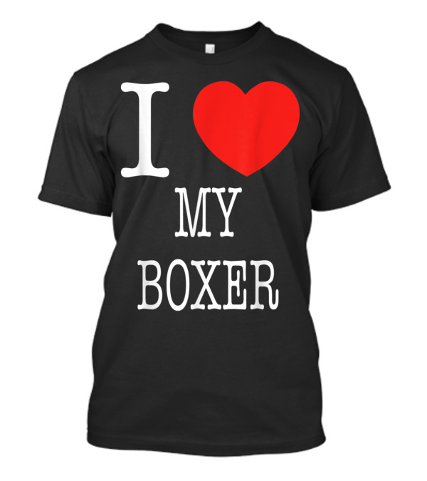 I Heart My Boxer Dog Lover Red Heart T-Shirt