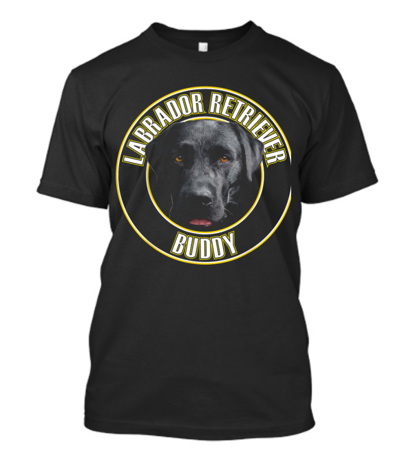 Labrador Retriever Buddy Face In Yellow Circle T-Shirt