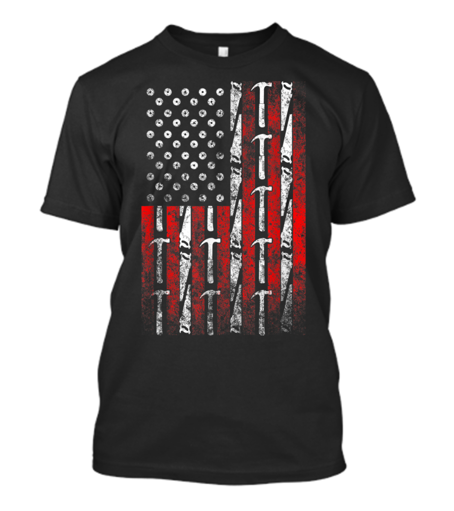 American Flag Made Of Hammers Patriotic T-Shirt