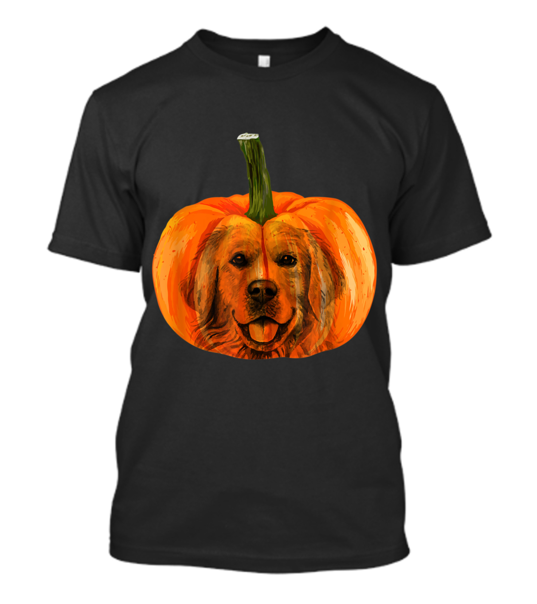 Golden Retriever Face Carved Pumpkin T-Shirt
