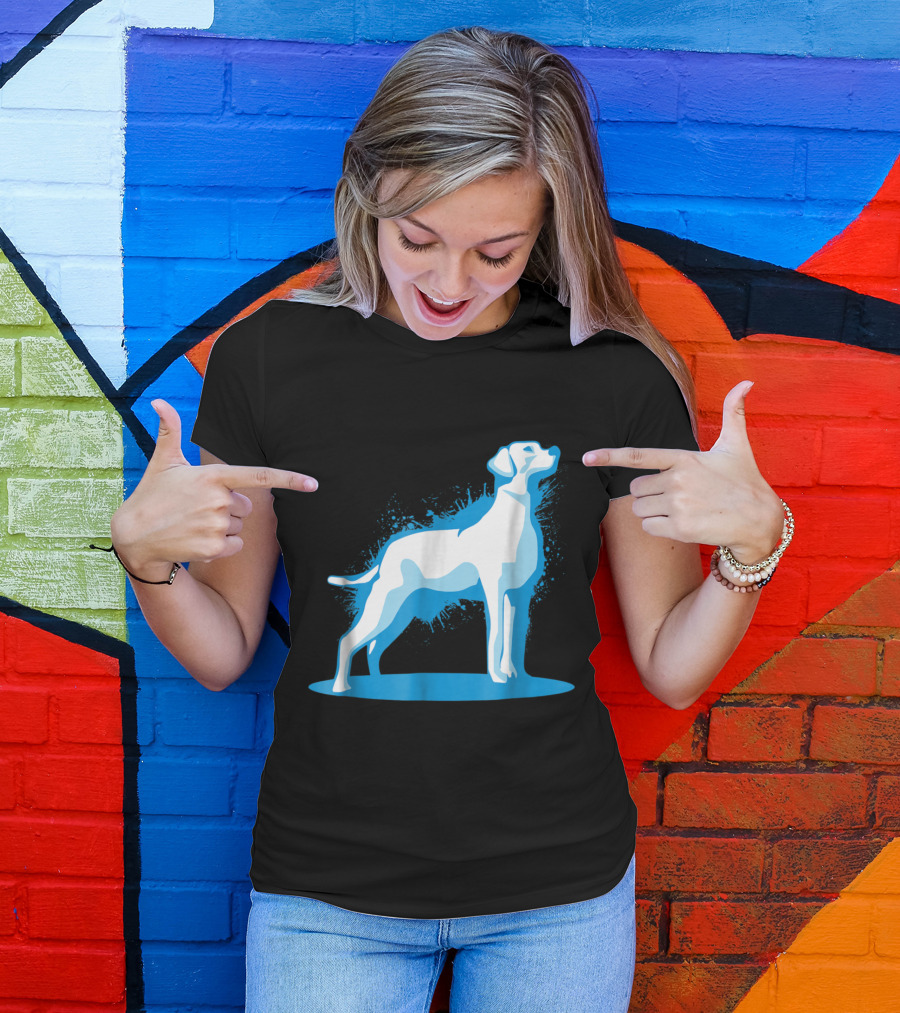 Blue Labrador Art Labrador Retrieve Dog T-Shirt