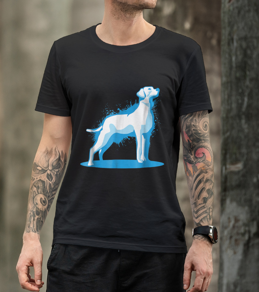 Blue Labrador Art Labrador Retrieve Dog T-Shirt