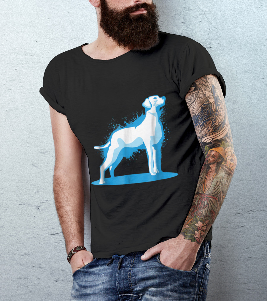 Blue Labrador Art Labrador Retrieve Dog T-Shirt