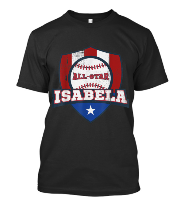 Isabela Puerto Rico All-Star Baseball Shield Camisa Puerto Rican T-Shirt