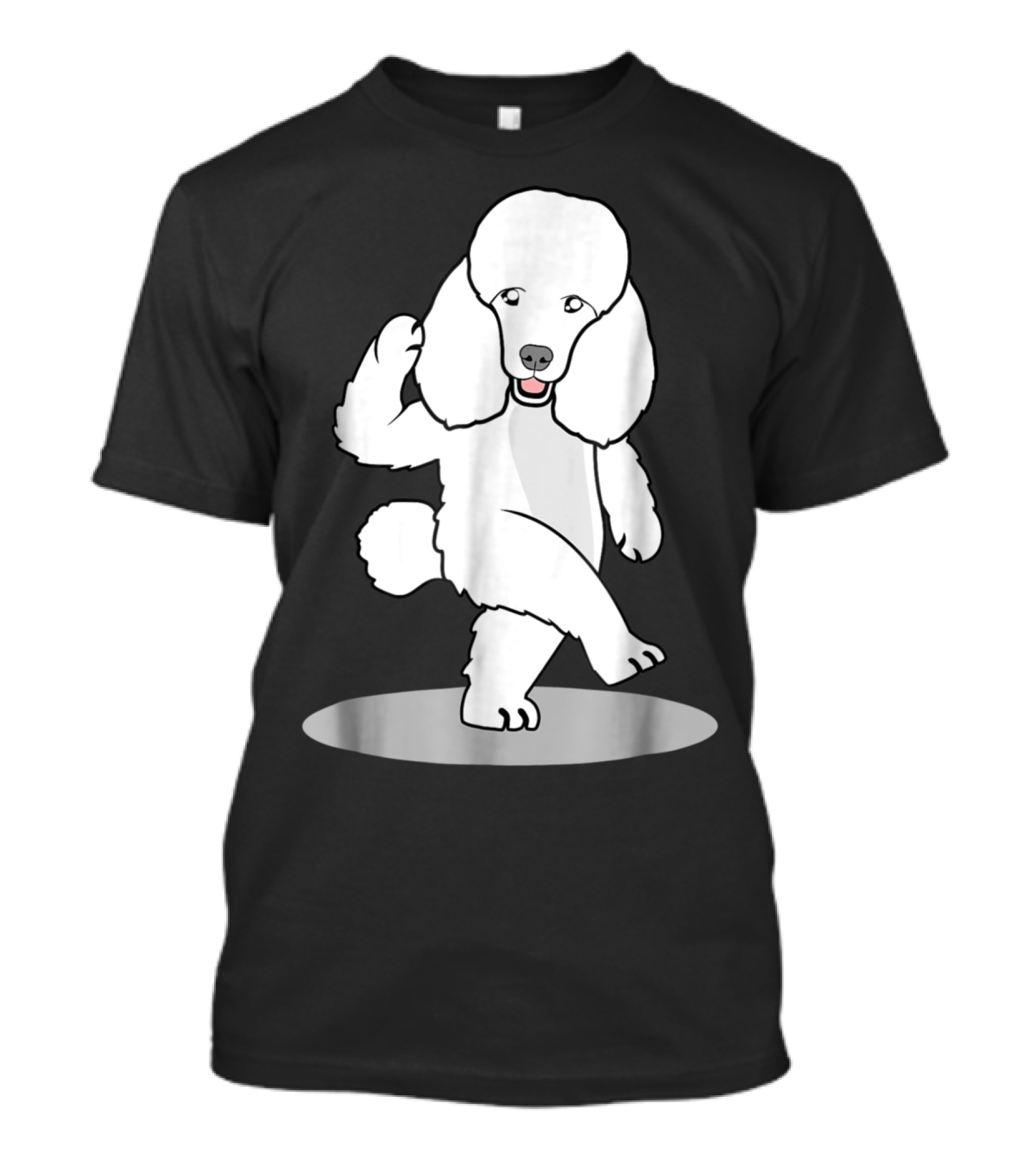 Funny Gaming Dance Poodle Cartoon T-Shirt