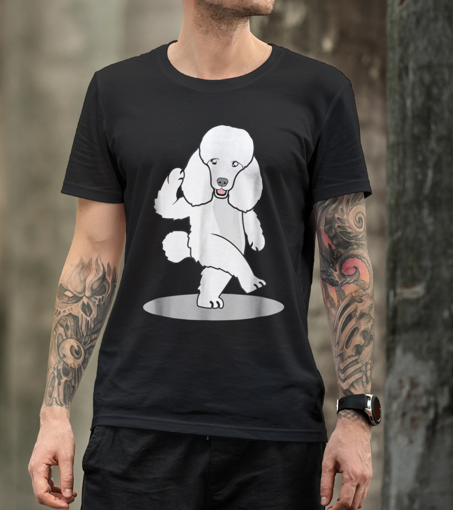 Funny Gaming Dance Poodle Cartoon T-Shirt