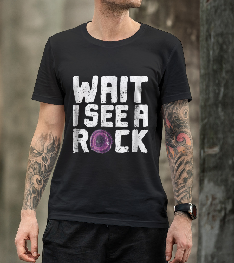 Funny Geologist Wait I See A Rock With Geode T-Shirt