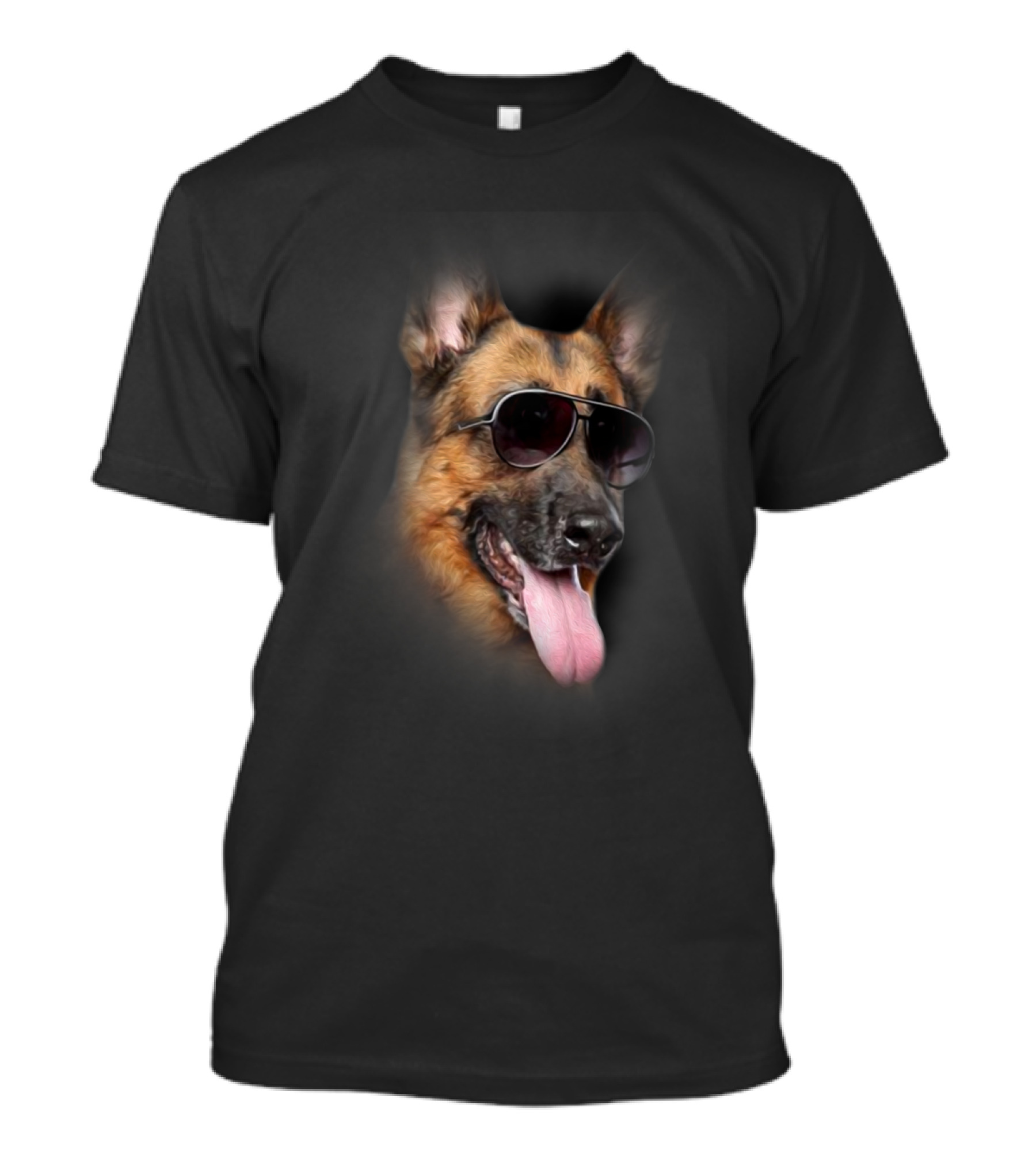 Cool German Shepherd Dog With Sunglasses Fun Expression T-Shirt
