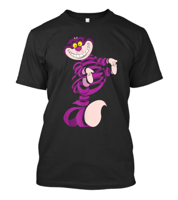 Cheshire Cat Grinning Wonderland Spiral T-Shirt