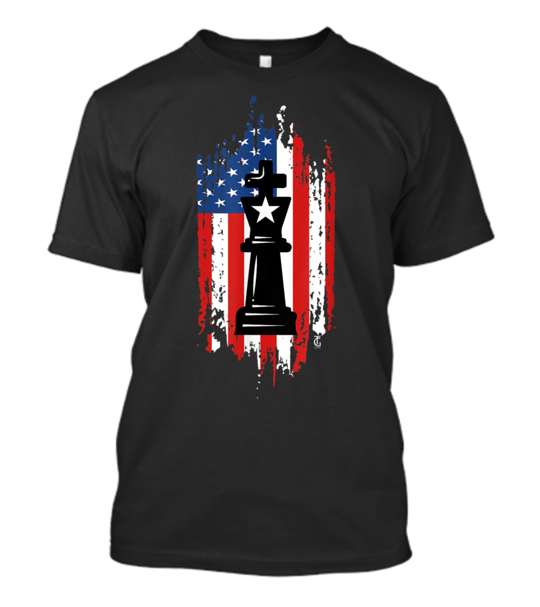 American Flag Chess King Patriotic USA Game T-Shirt