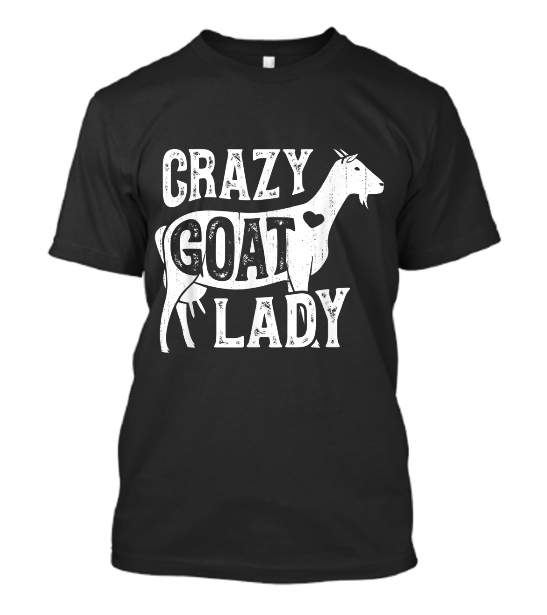 Crazy Goat Lady Women Goats Lovers Heart T-Shirt