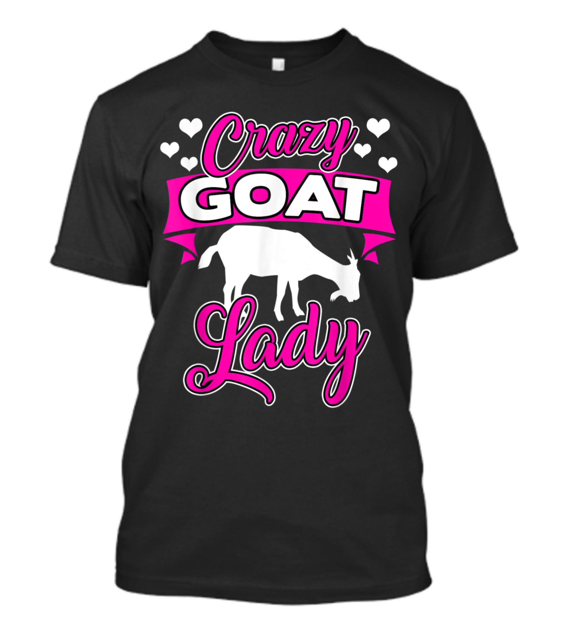 Crazy Goat Lady Heart Design For Goat Moms T-Shirt