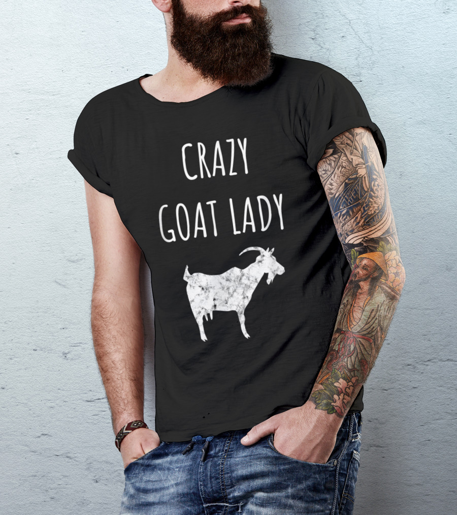 Crazy Goat Lady Yoga Farm Farming Enthusiast T-Shirt