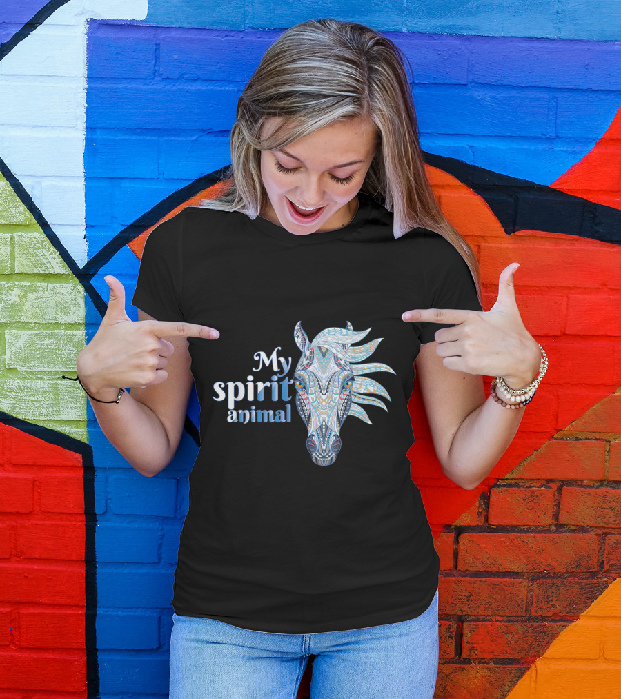 My Spirit Animal Boho Style Horse Head T-Shirt