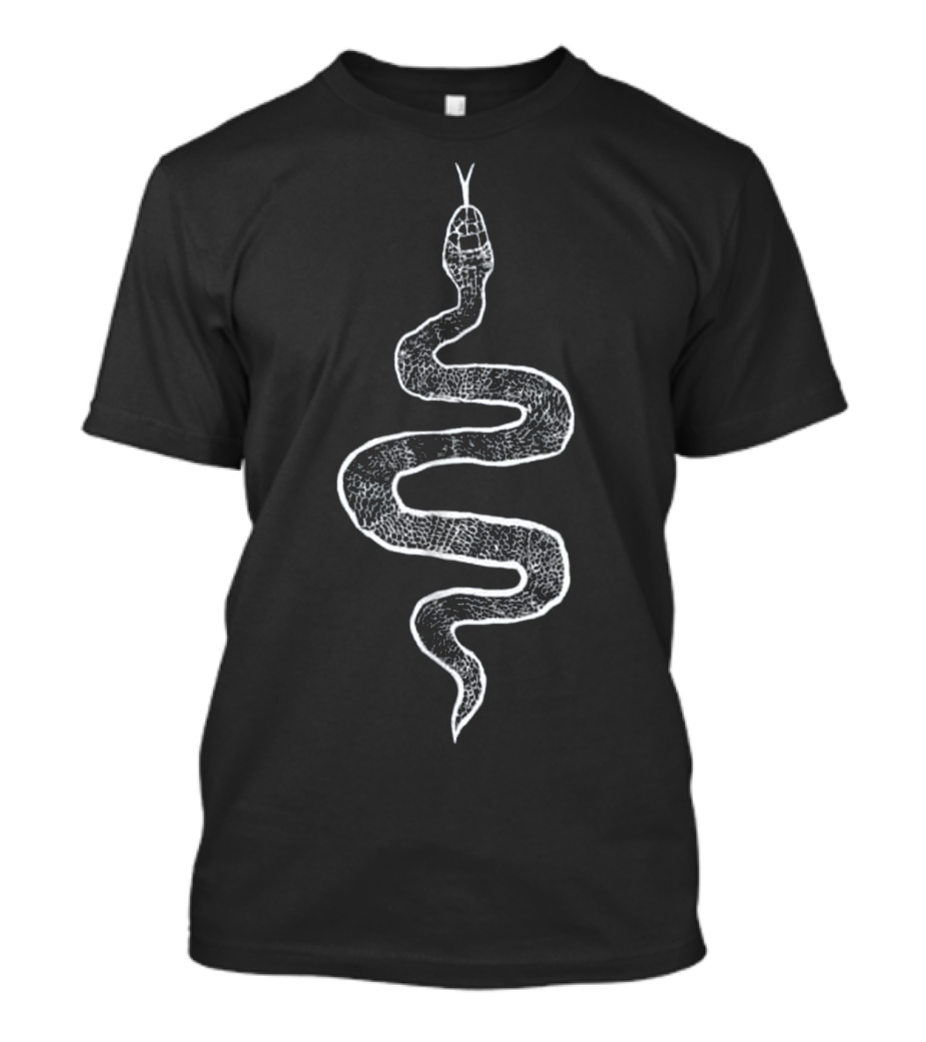 Intricate White Snake Serpentine Drawing T-Shirt