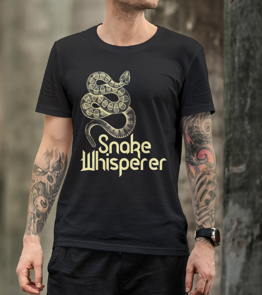 Vintage Snake Whisperer Graphic With Coiled Serpent T-Shirt