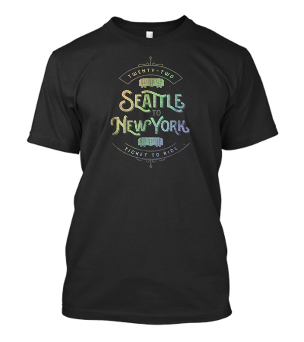 Ticket To Ride Board Game Seattle To New York Twenty-Two T-Shirt