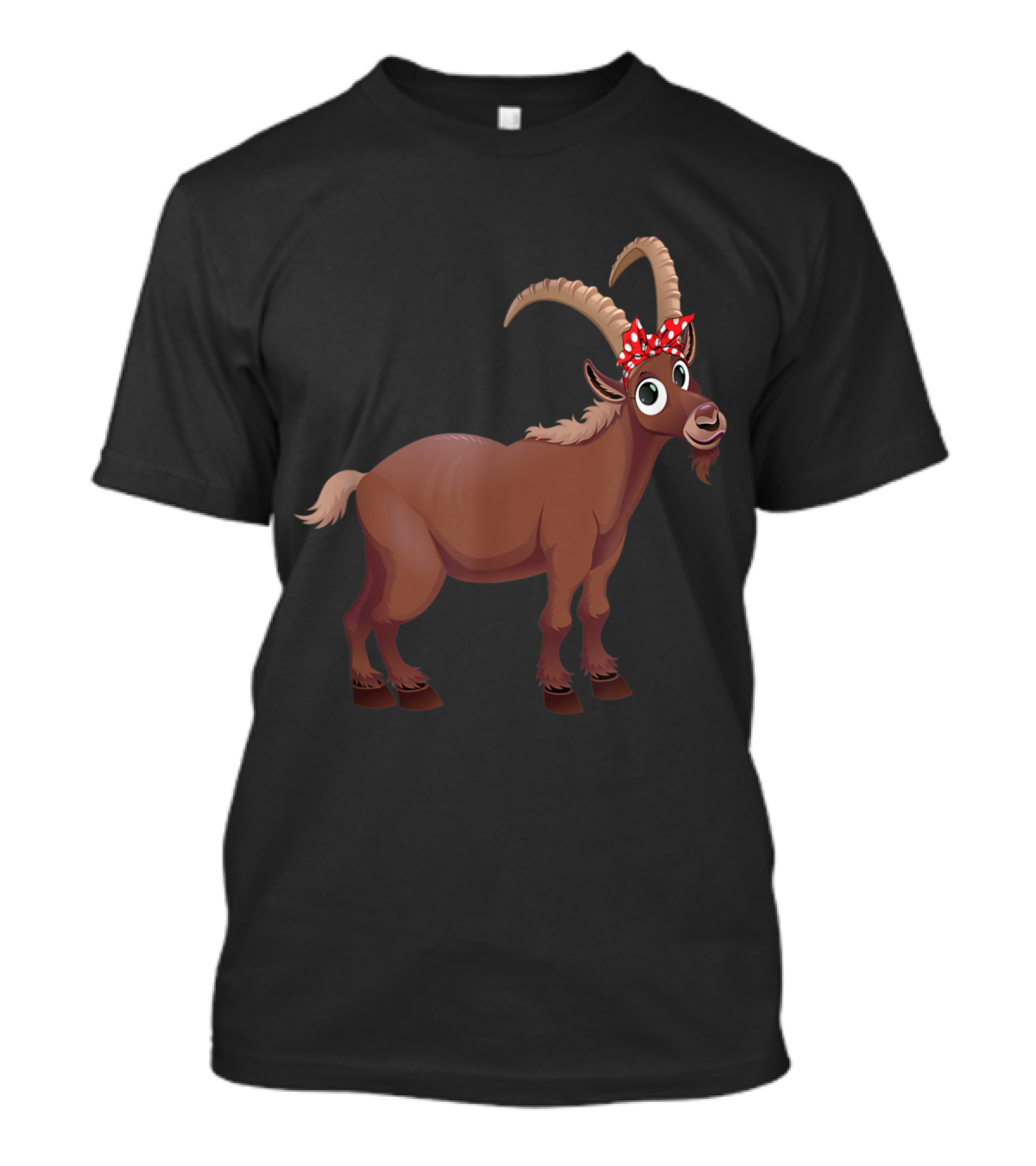 Funny Goat Mom With Red Bandana Retro Style Mothe T-Shirt