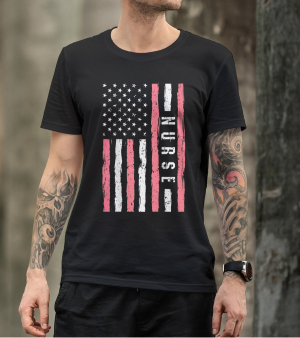 American Flag Vintage Nurse Quote T-Shirt