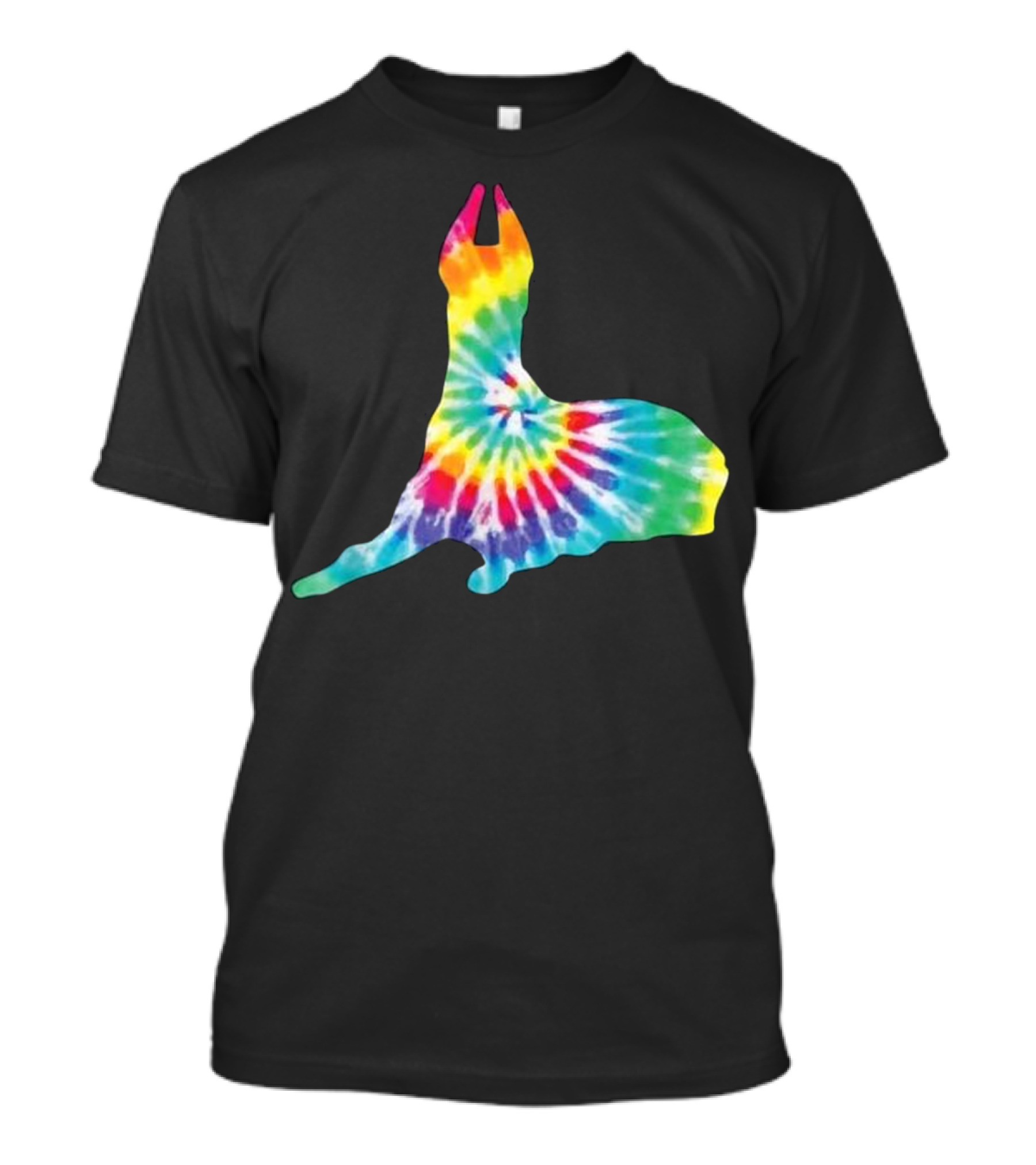 Tie Dye Great Dane In Colorful Hippie Style Spiral T-Shirt