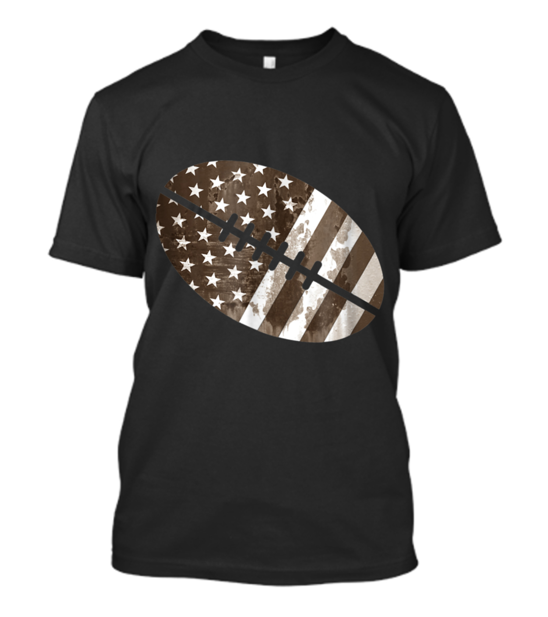 Patriotic American Football Flag Với Hình Dáng Bóng đá T-Shirt