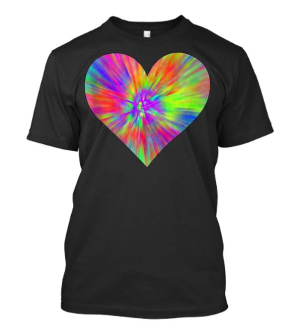 Tie Dye Colorful Heart Peace Cute T-Shirt