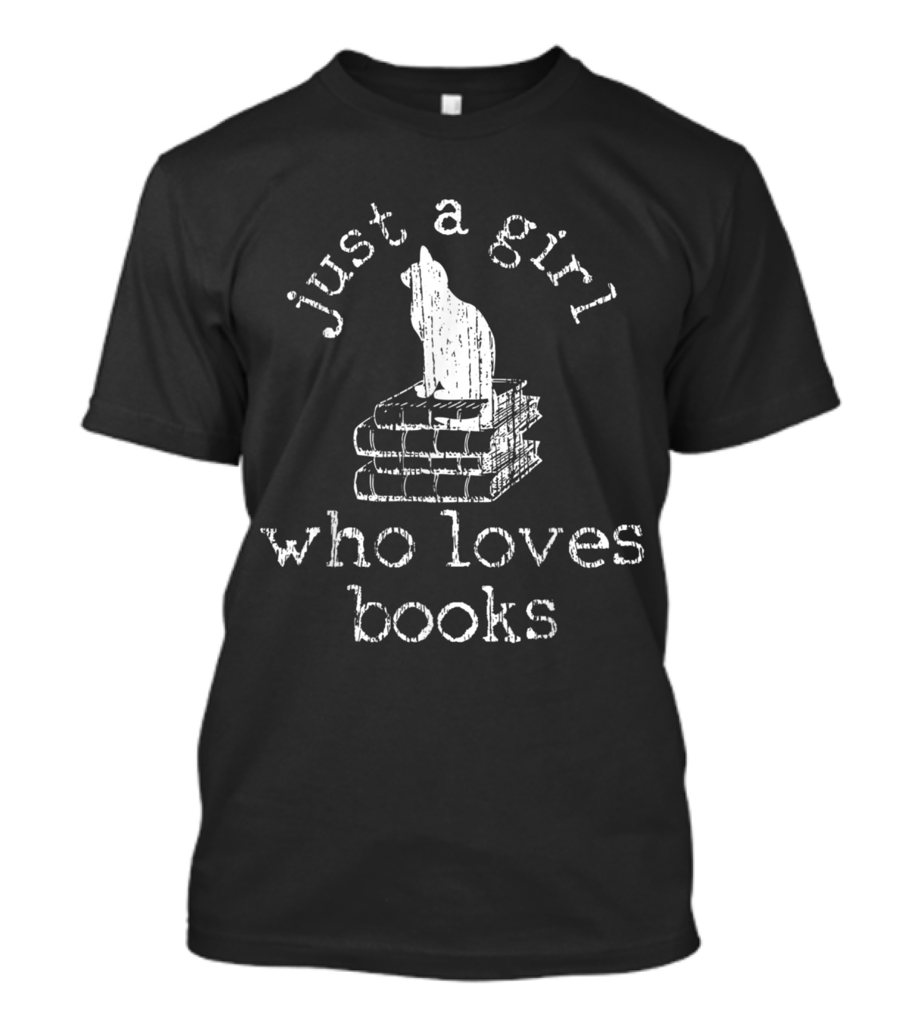 Just A Girl Who Loves Books And Cats T-Shirt