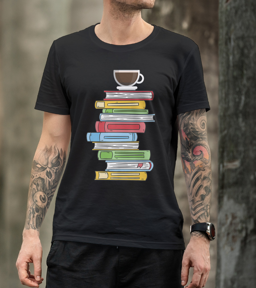 English Teacher Book Lover Coffee And Books Passion Stack T-Shirt