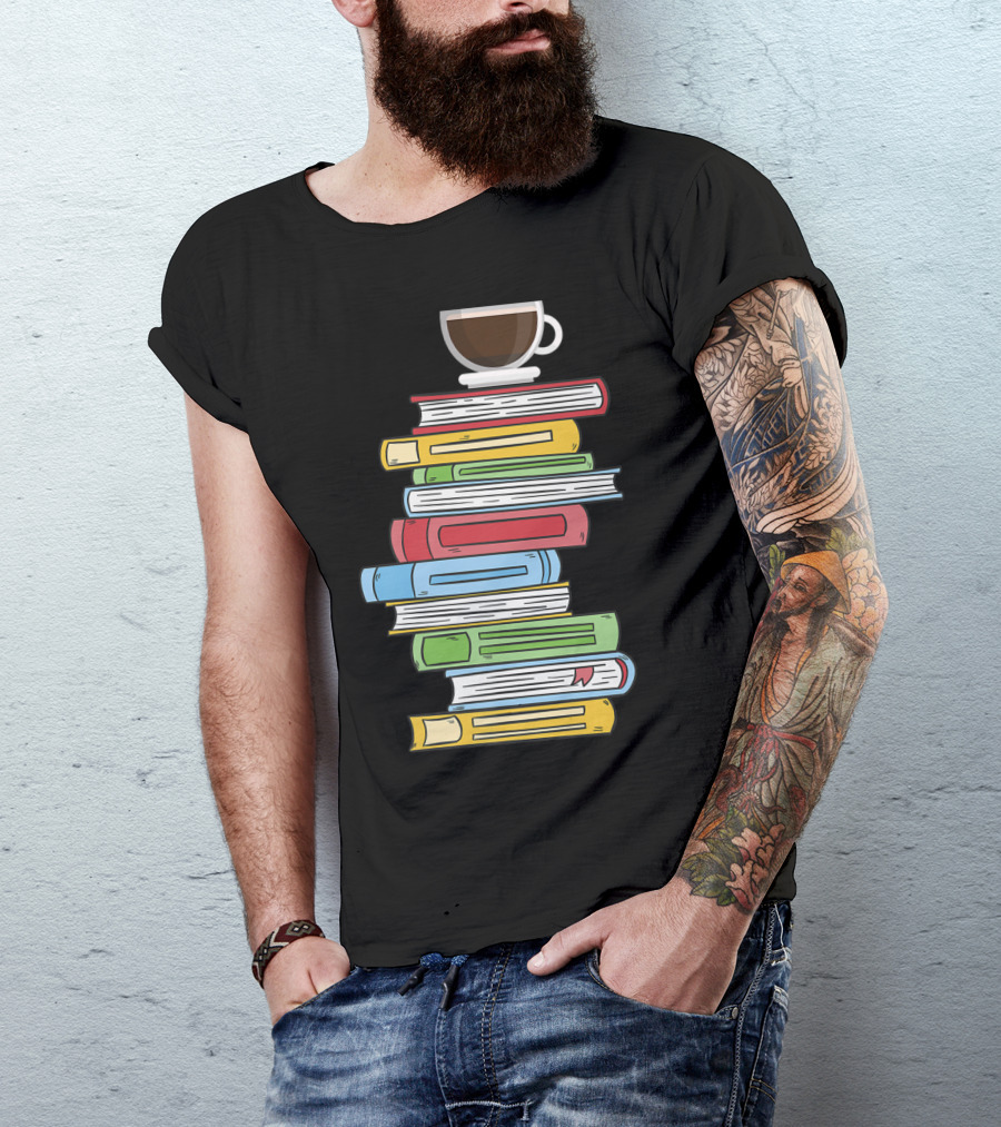 English Teacher Book Lover Coffee And Books Passion Stack T-Shirt