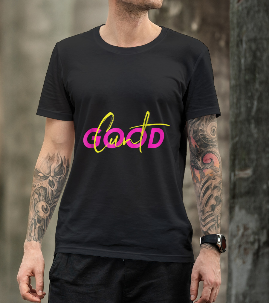 Good Cunt Aussie Rugby Bold Neon Text Stylish Contrast T-Shirt