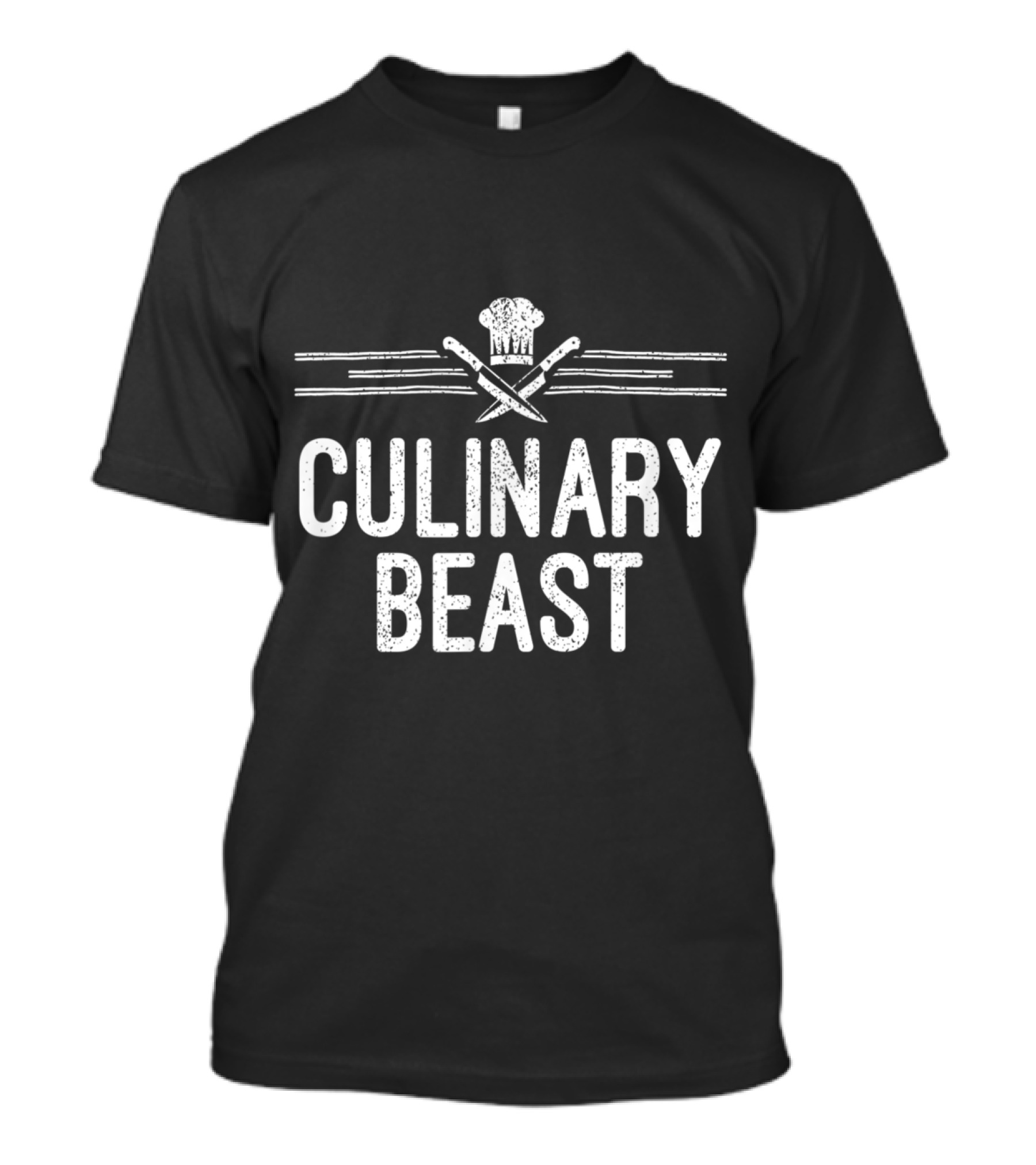 Culinary Beast Chef Hat Crossed Knives Funny Cook T-Shirt