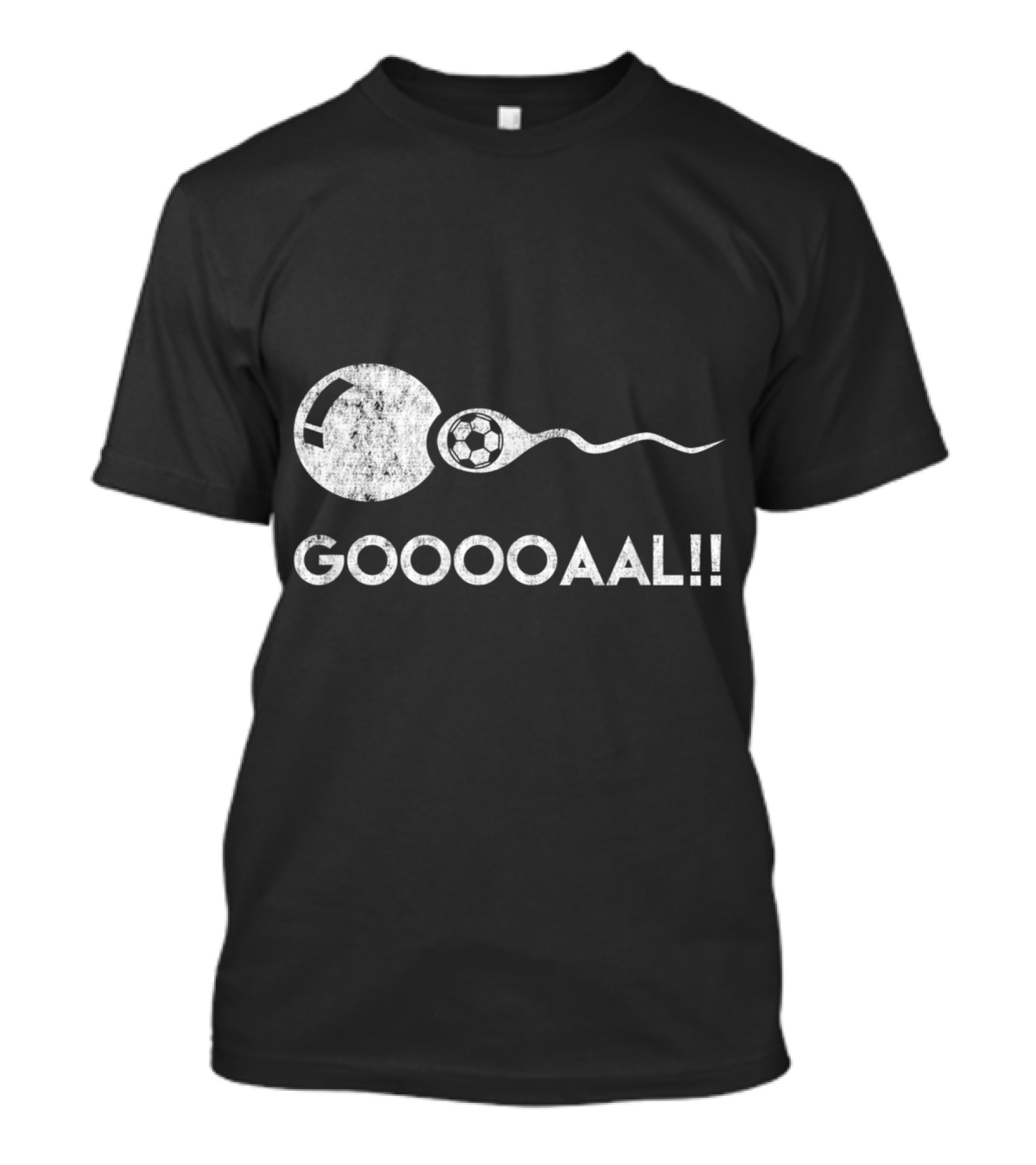 Gooooaal Funny Soccer Expectation With Ball And Sperm T-Shirt