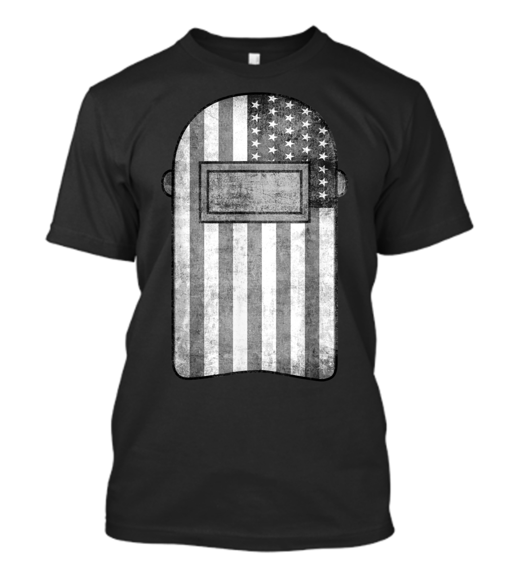 American Welder Welding Helmet US Flag T-Shirt