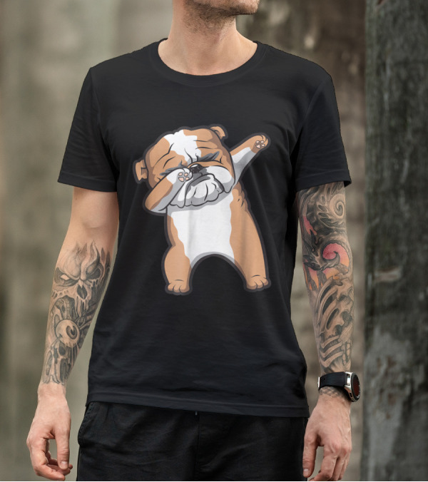 English Bulldog Adorable Dabbing Pose T-Shirt