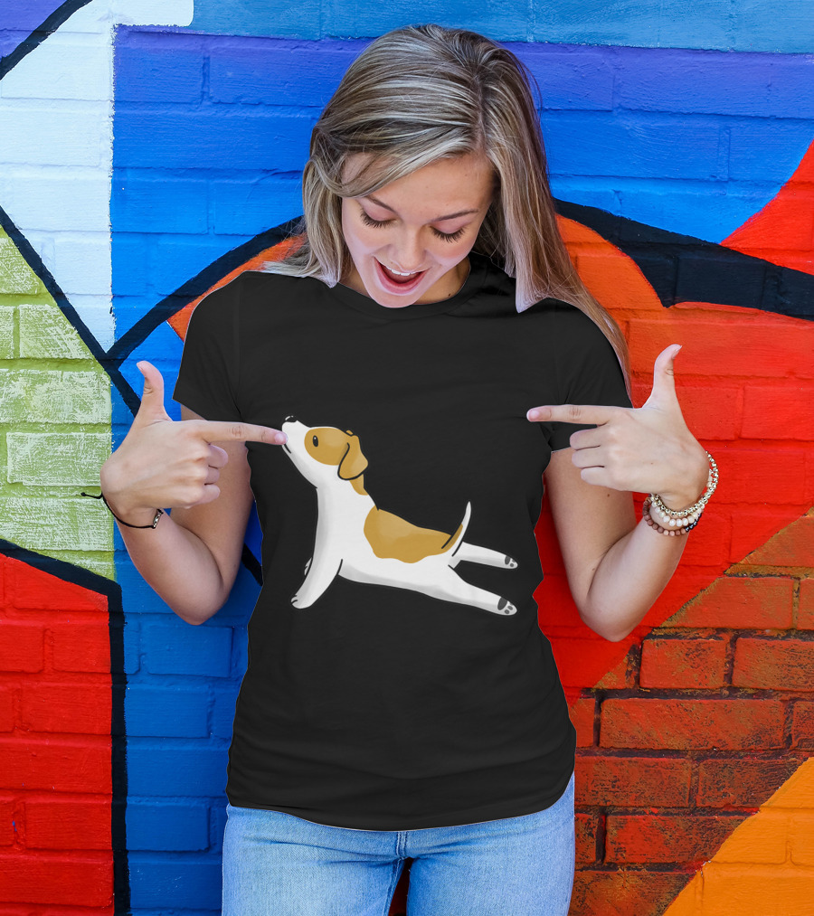 Jack Russell Terrier In Upward Dog Yoga Pose T-Shirt