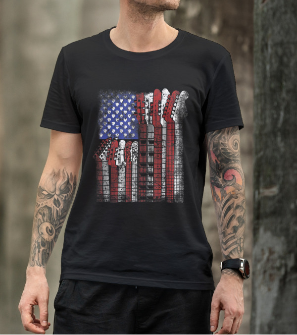 Jackson Taylor ESP Hero Guitars With American Flag T-Shirt
