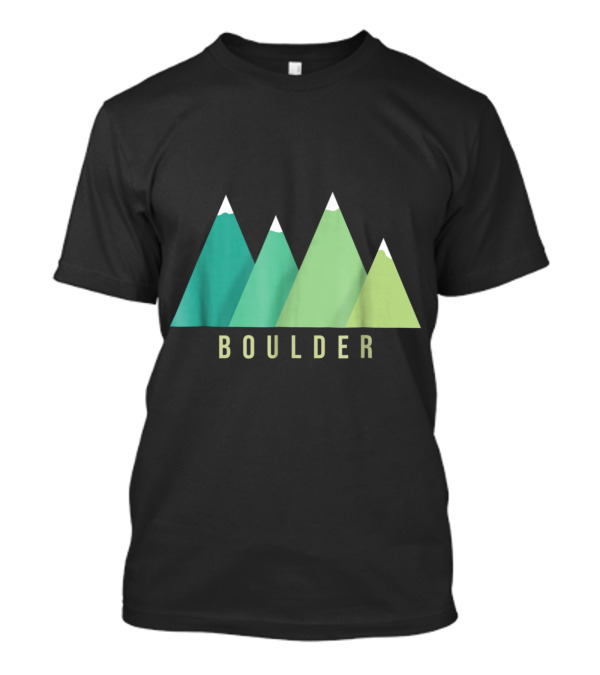 Boulder Colorado Stylized Mountain Peaks T-Shirt