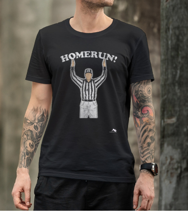 Funny Homerun Umpire Pose With Baseball Referee Sign T-Shirt