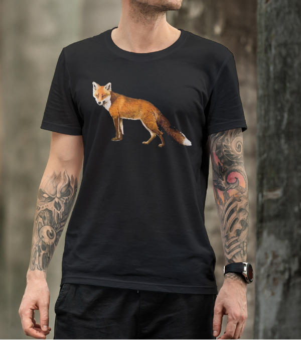 Wild Fantastic Fox Illustration Bold Red Fox T-Shirt