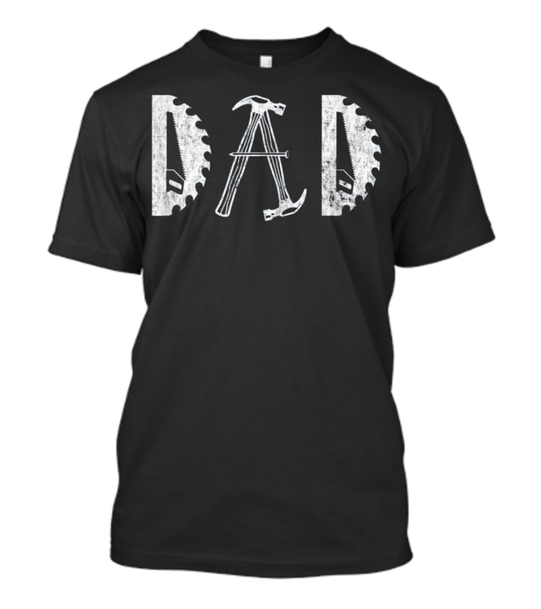 DAD Saw Blade Hammer Nail Woodworking Father's Day Humor T-Shirt