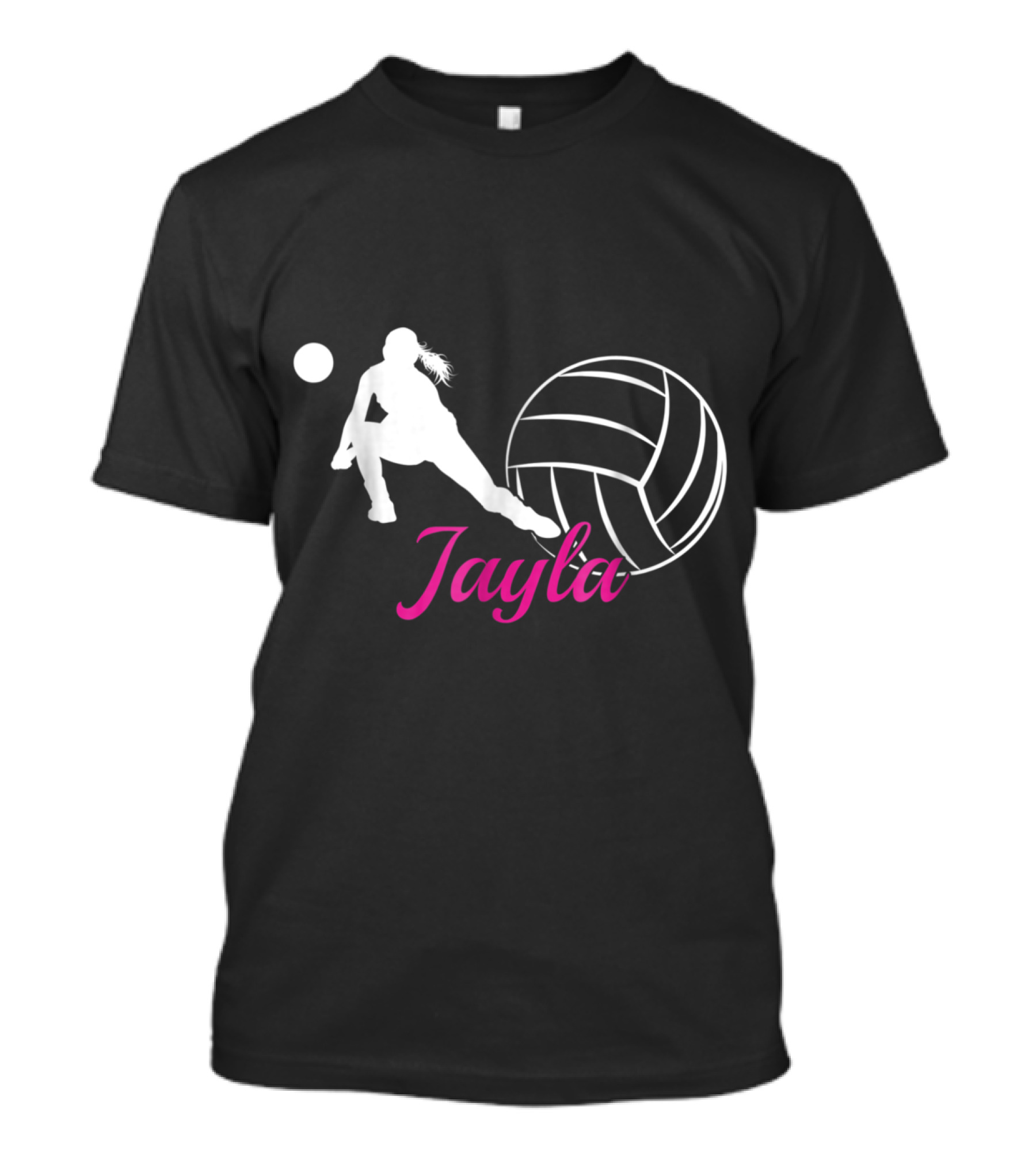Jayla Volleyball Player Silhouette And Ball T-Shirt