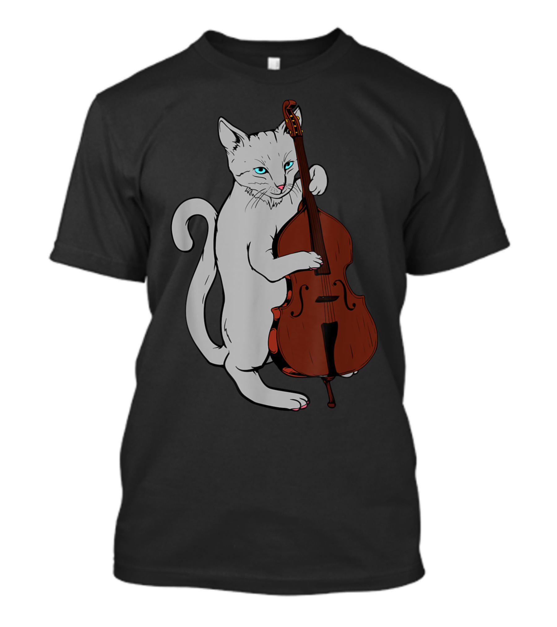 Jazz Cat Masterfully Performing On Upright Bass T-Shirt