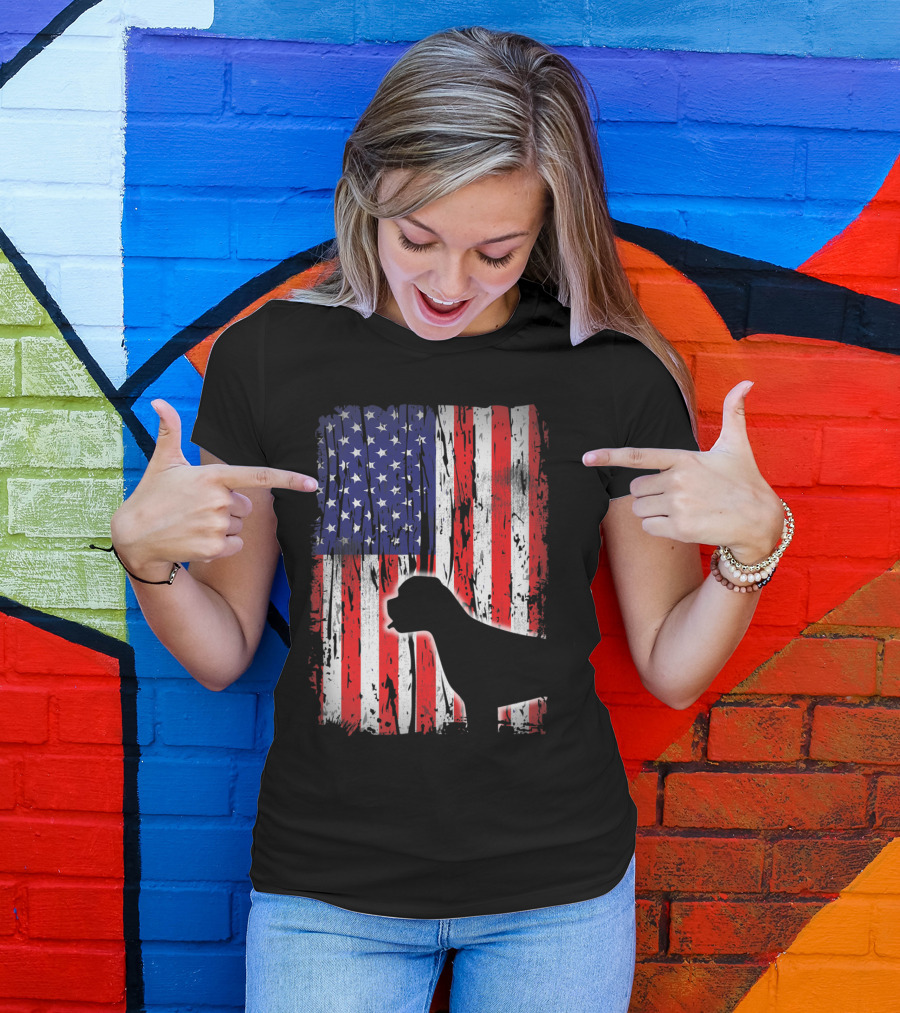 American Flag Boxer 4th Of July Patriotic T-Shirt